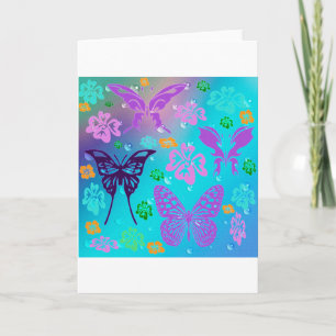 Tarjeta Mariposa Hermosa Aloha Hawái Blossom Boda