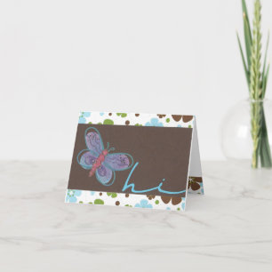 Tarjeta Mariposa hola Notecard