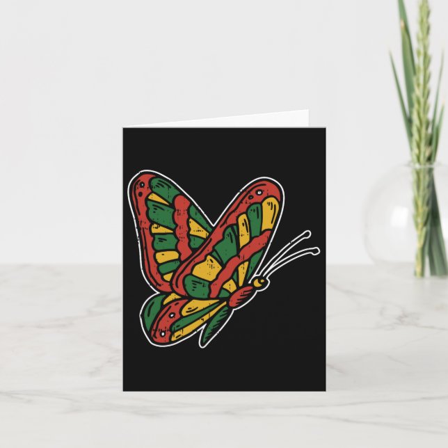 Tarjeta Mariposa Juneteenth Blm Historia Negra Africana Am (Anverso)