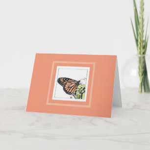 Tarjeta Mariposa Monarca (Coloreada)