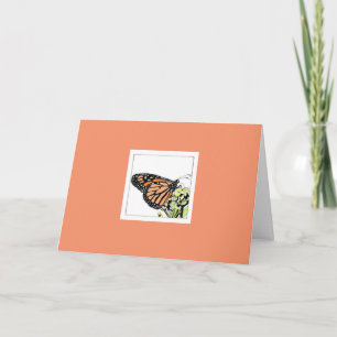 Tarjeta Mariposa Monarca (Coloreada)