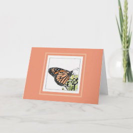 Tarjeta Mariposa Monarca (Coloreada)