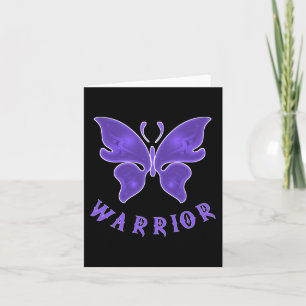 Tarjeta Mariposa morada Fibro Migraine Lupus Warripe Awar