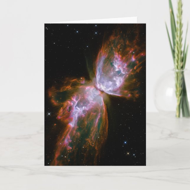 Tarjeta Mariposa / Nebulosa de Bug (Telescopio Hubble) (Anverso)