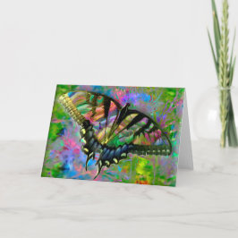 Tarjeta [Mariposa psicodélica] Colorida - Cualquier ocasió