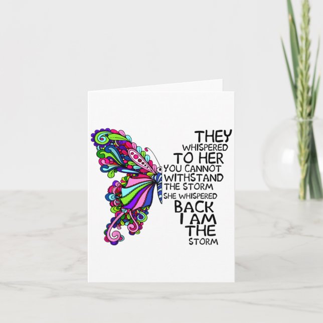 Tarjeta Mariposa Que Le Susurraron No Puedes Soportar (Anverso)