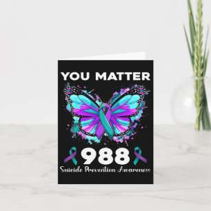 Tarjeta Mariposa que tiene problemas 988 Suicidio preventi