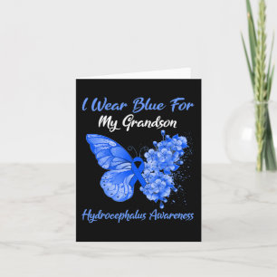 Tarjeta Mariposa Que Uso Azul Para Mi Nieto Hydrocephalu