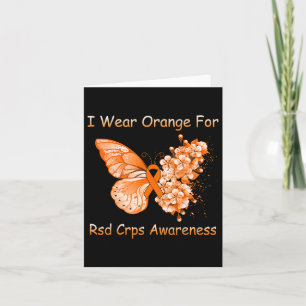 Tarjeta Mariposa Que Uso Naranja Para La Conciencia De Rsd