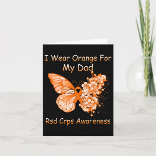 Tarjeta Mariposa Que Uso Naranja Para Mi Papá Rsd Crps Awa