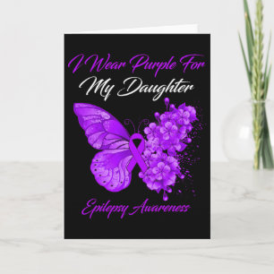 Tarjeta Mariposa Que Uso Púrpura Para Mi Hija Epilepsia A