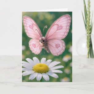 Tarjeta Mariposa Rosa Cumpleaños Niña