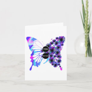 Tarjeta Mariposa Semicolón Sensibilización Suicida Salud M