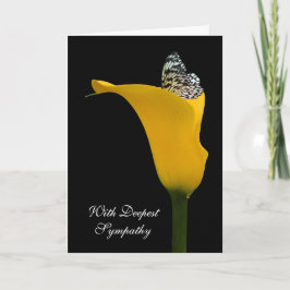Tarjeta Mariposa simpática en Calla Lily
