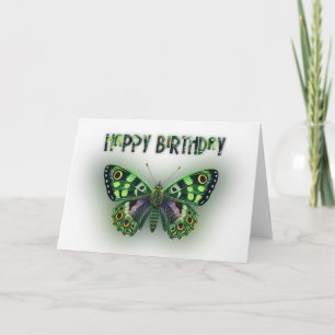 Tarjeta Mariposa verde