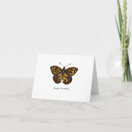 Tarjeta Mariposa Vivid Gold personalizada
