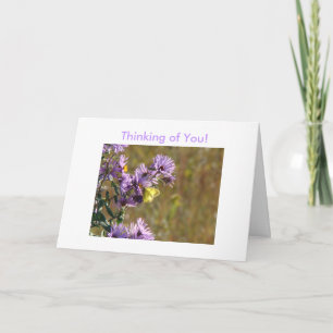 Tarjeta Mariposa y mala hierba amarillas de Lavendar del