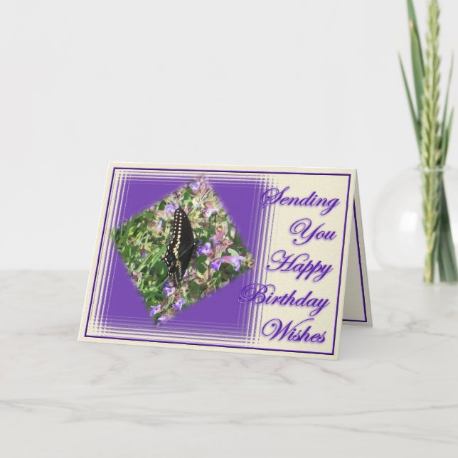 Tarjeta MariposaBdayWishes-personalizar (Anverso)