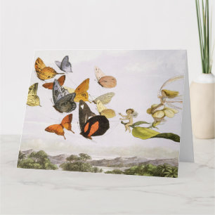 Tarjeta Mariposas antiguas y arte de Ilustracion antiguo