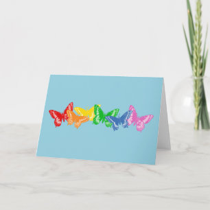 Tarjeta Mariposas arcoiris