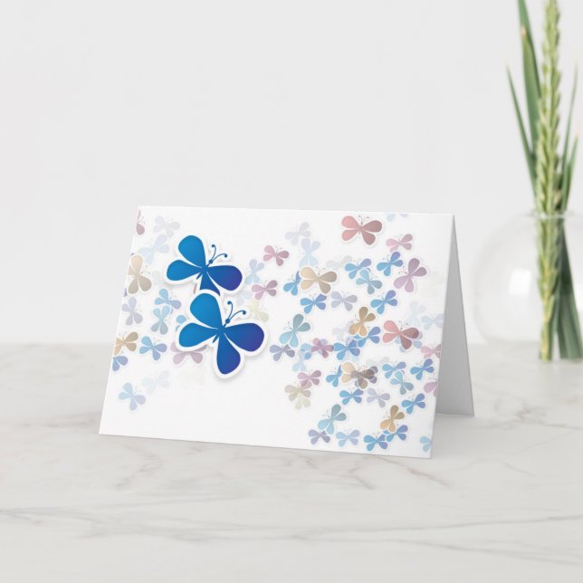 Tarjeta Mariposas azules (Anverso)