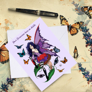 Tarjeta Mariposas de hongos morados