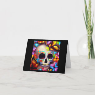 Tarjeta Mariposas del Día de Muertos 1