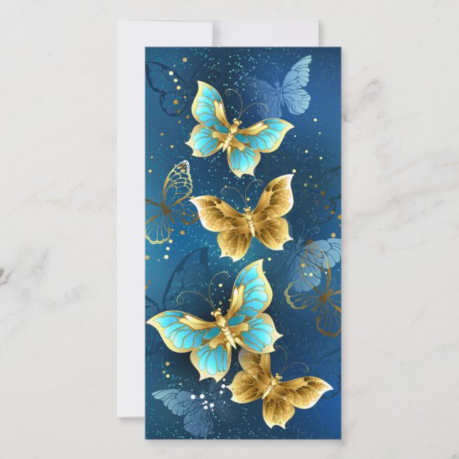 Tarjeta Mariposas doradas (Anverso)