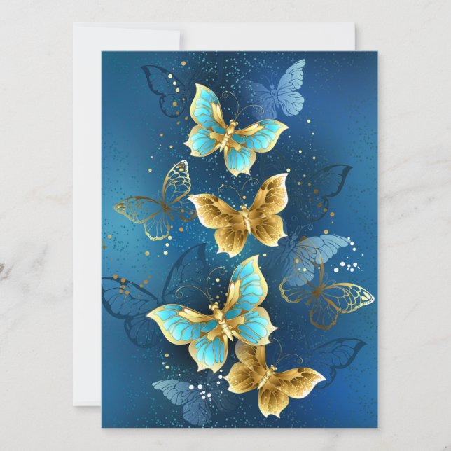Tarjeta Mariposas doradas (Anverso)