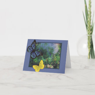 TARJETA MARIPOSAS EN EL JARDÍN