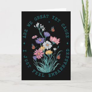 Tarjeta Mariposas Florales Anti Trump Demócrata Presidente