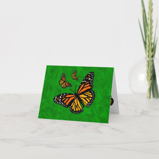 Tarjeta Mariposas monarcas (Anverso)