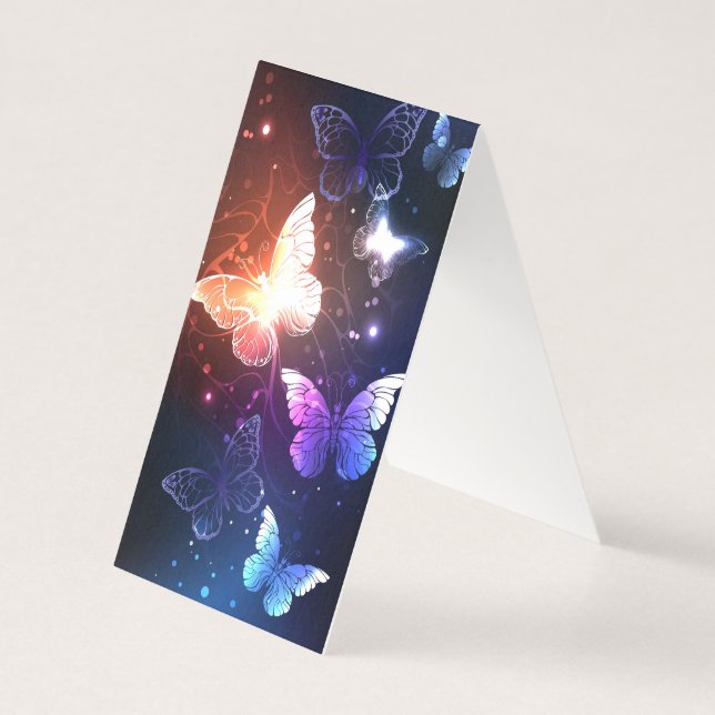 Tarjeta Mariposas nocturnas brillantes (Reverso)
