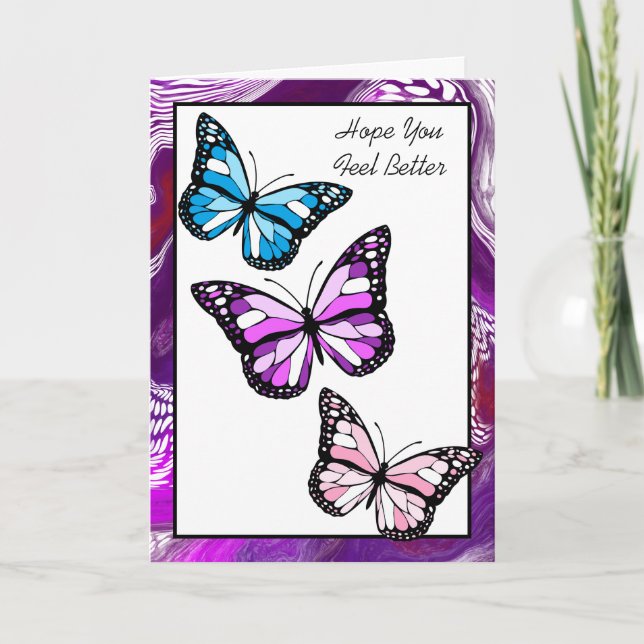 Tarjeta Mariposas para Sentirse Mejor (Anverso)