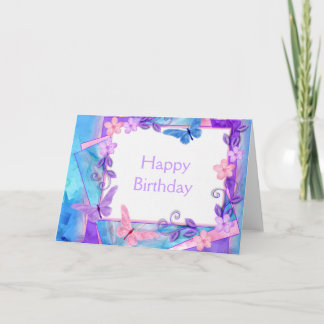 Tarjeta mariposas para siempre - Feliz cumpleaños