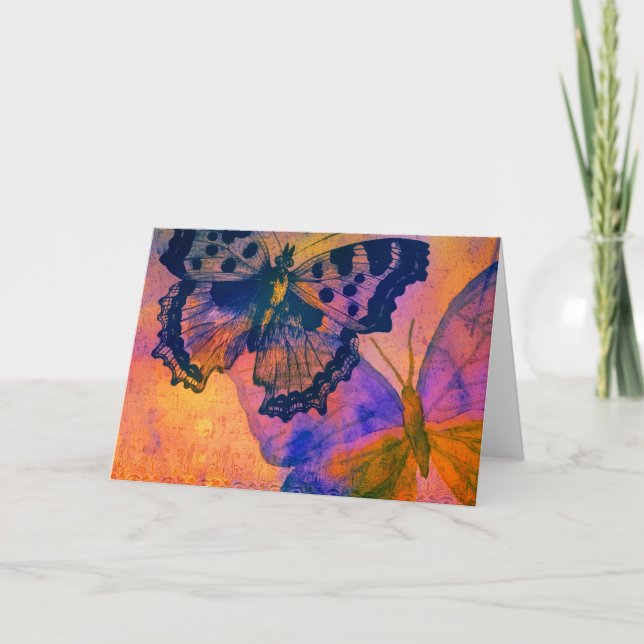 Tarjeta Mariposas pintadas (Anverso)