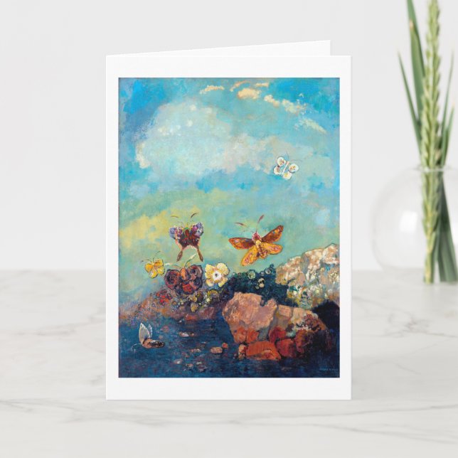 Tarjeta Mariposas, Redon (Anverso)