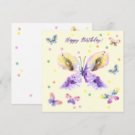 Tarjeta Mariposas y baile de confeti. ¡Crea tu arte!