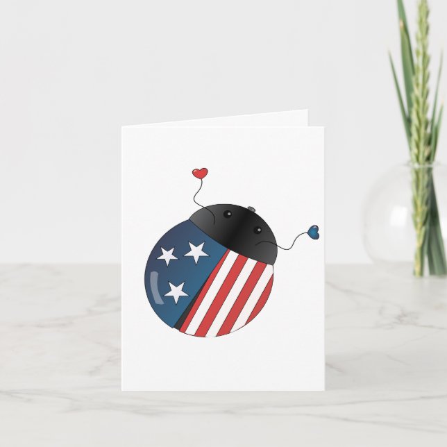 Tarjeta Mariquita de las barras y estrellas (Anverso)