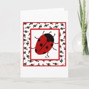 Tarjeta Mariquita de Navidad en Julio