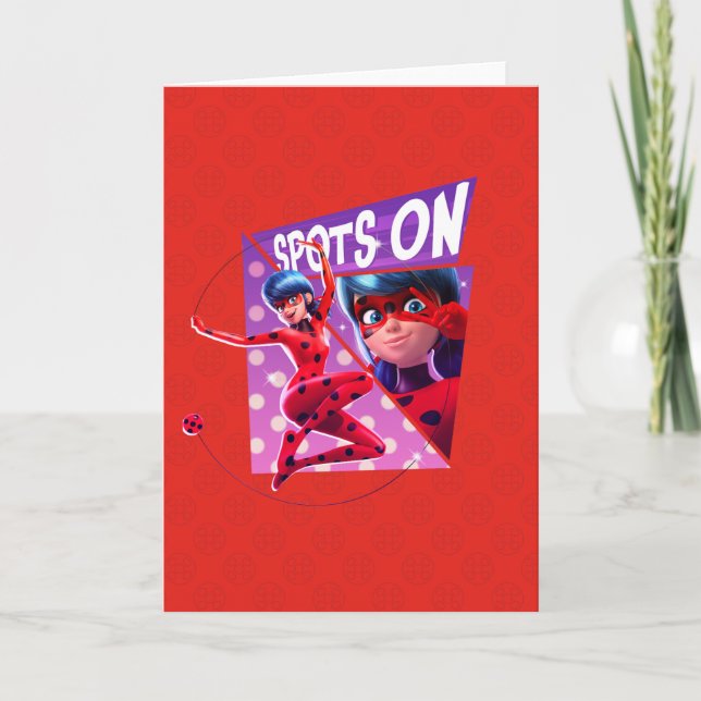 Tarjeta Mariquita | Spots On Purple Graphic (Anverso)