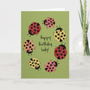 Tarjeta Mariquitas de Cumpleaños