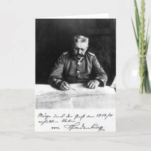 Tarjeta Mariscal Paul von Hindenburg, 1914