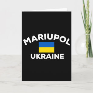 Tarjeta Mariupol Ucrania Bandera ucraniana Ciudad
