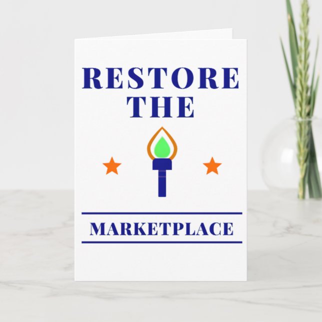 Tarjeta Marketplace of Ideas Free Speech Torch (Anverso)