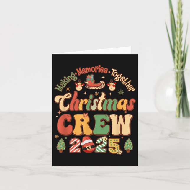 Tarjeta Marking Together Matching Family Christmas Crew 20 (Anverso)