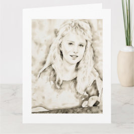 Tarjeta Marla Kay Mangan as Computer Ink Wash