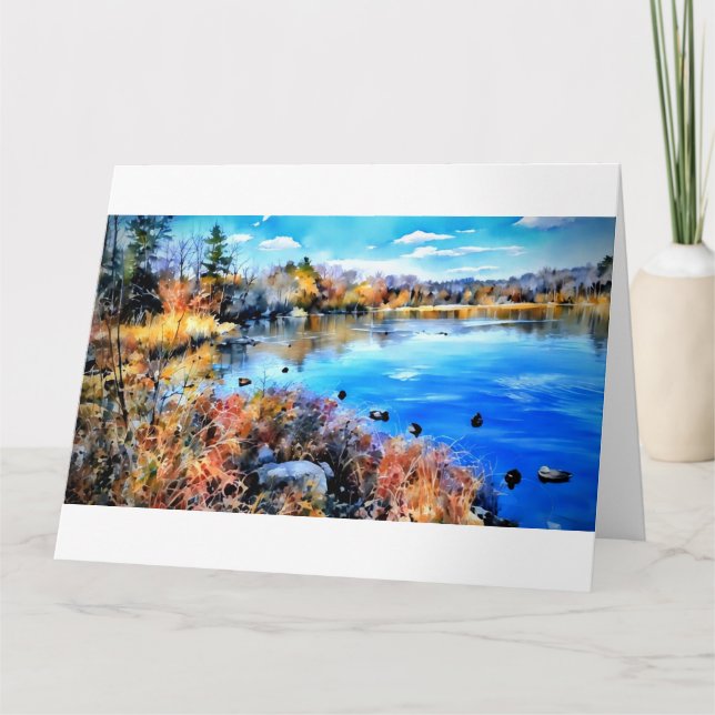 Tarjeta Marla's Water Color Pond card   (Anverso)