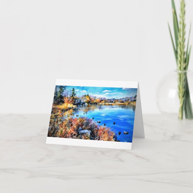 Tarjeta Marla's Water Color Pond card   (Anverso)