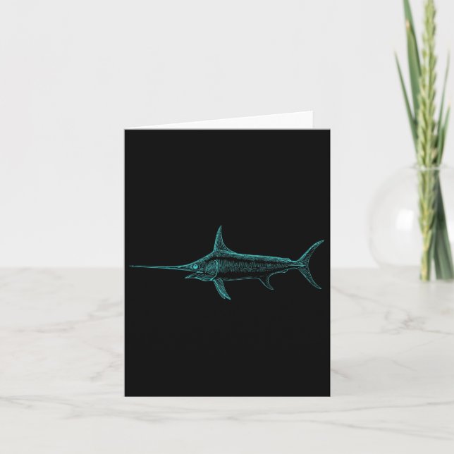 Tarjeta Marlin Sword Fish Broadbill Xiphias Glad (Anverso)